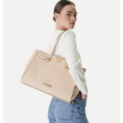 Shopping Bag Donna LOVE MOSCHINO linea Soft Sculpt Avorio