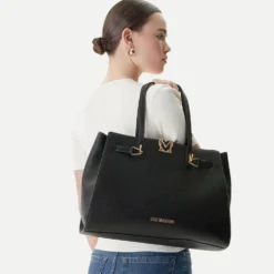 Shopping Bag Donna LOVE MOSCHINO linea Soft Sculpt Nera