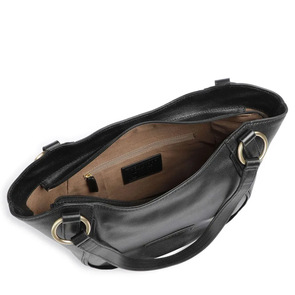 Shopping Bag Donna Media THE BRIDGE linea Domitilla in Pelle Nera