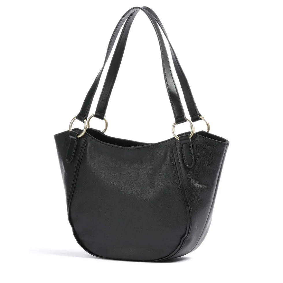 Shopping Bag Donna Media THE BRIDGE linea Domitilla in Pelle Nera