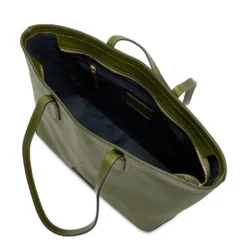 Shopping Bag Donna THE BRIDGE linea Larissa in Pelle Verde Maggiorana