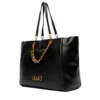 Shopping Bag Large Donna LIU JO Nera con Catena Decorativa