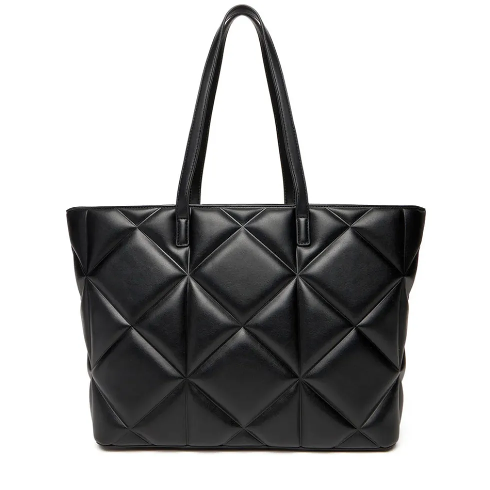 Shopping Bag Large LOVE MOSCHINO linea Embossed Trapuntata Nera