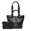 Shopping Bag LOVE MOSCHINO linea Heart Plaque Nera con Logo