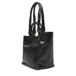 Shopping Bag LOVE MOSCHINO linea Heart Plaque Nera con Logo