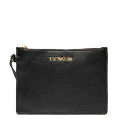 Shopping Bag LOVE MOSCHINO linea Heart Plaque Nera con Logo