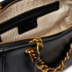 Shopping Bag Media Donna LIU JO Nera con Catena Decorativa