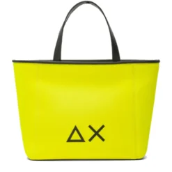 Shopping Bag Small SUN68 linea Jacqueline in Scuba Giallo Fluo