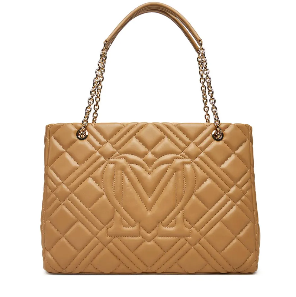 Shopping Bag Trapuntata LOVE MOSCHINO linea Quilted Beige