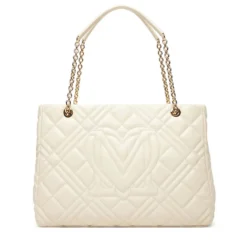 Shopping Bag Trapuntata LOVE MOSCHINO linea Quilted colore Avorio