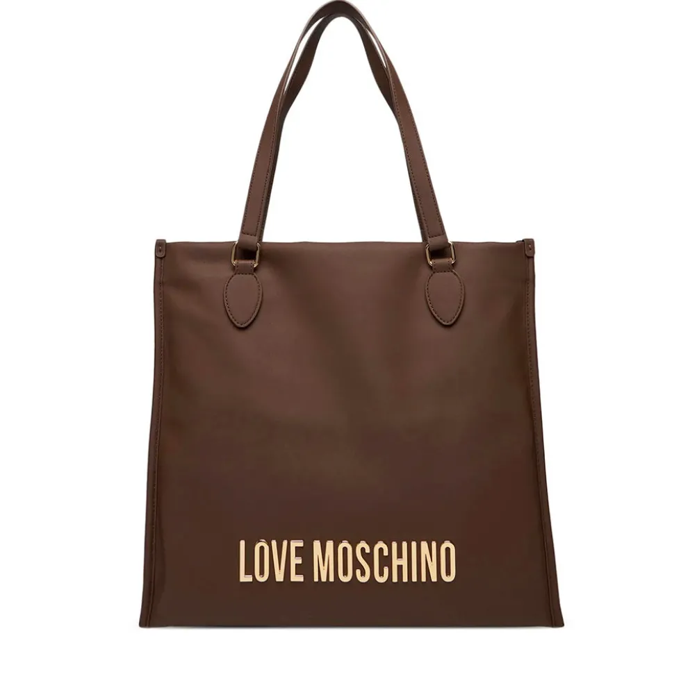 Shopping Bag Verticale LOVE MOSCHINO linea Bold Bag Marrone