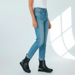 Sneakers Alte Donna LIU JO Maxi Wonder 95 in Tessuto Stretch e Suede Nero