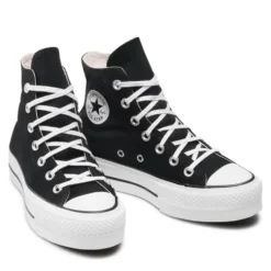 Sneakers Alte Platform CONVERSE Chuck Taylor All Star in Canvas Nera