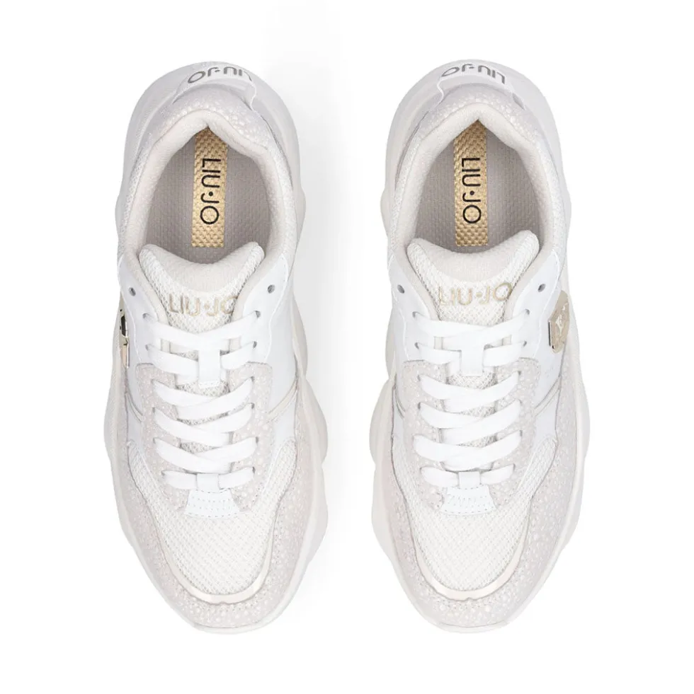 Sneakers Chuncky Donna LIU JO Steffy 01 in Pelle Bianca