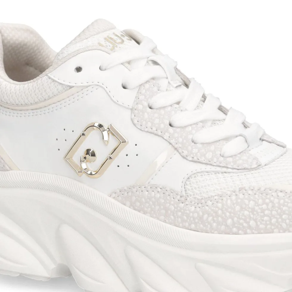 Sneakers Chuncky Donna LIU JO Steffy 01 in Pelle Bianca