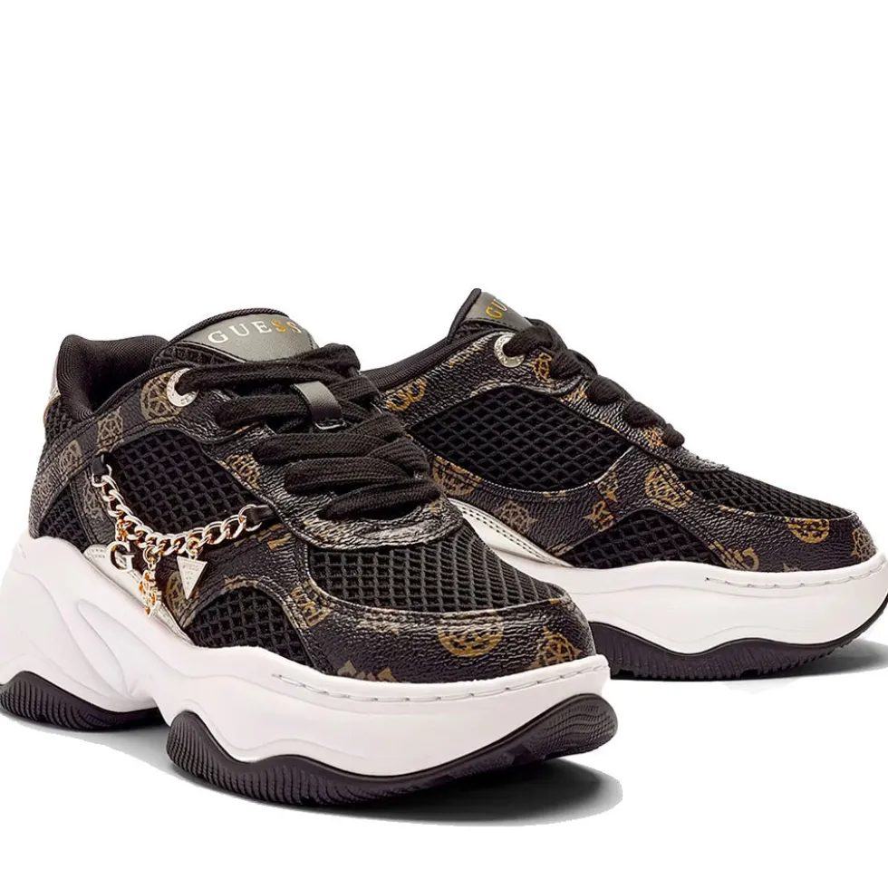 Sneakers Donna GUESS Colore Black - Brown Linea Harpaa
