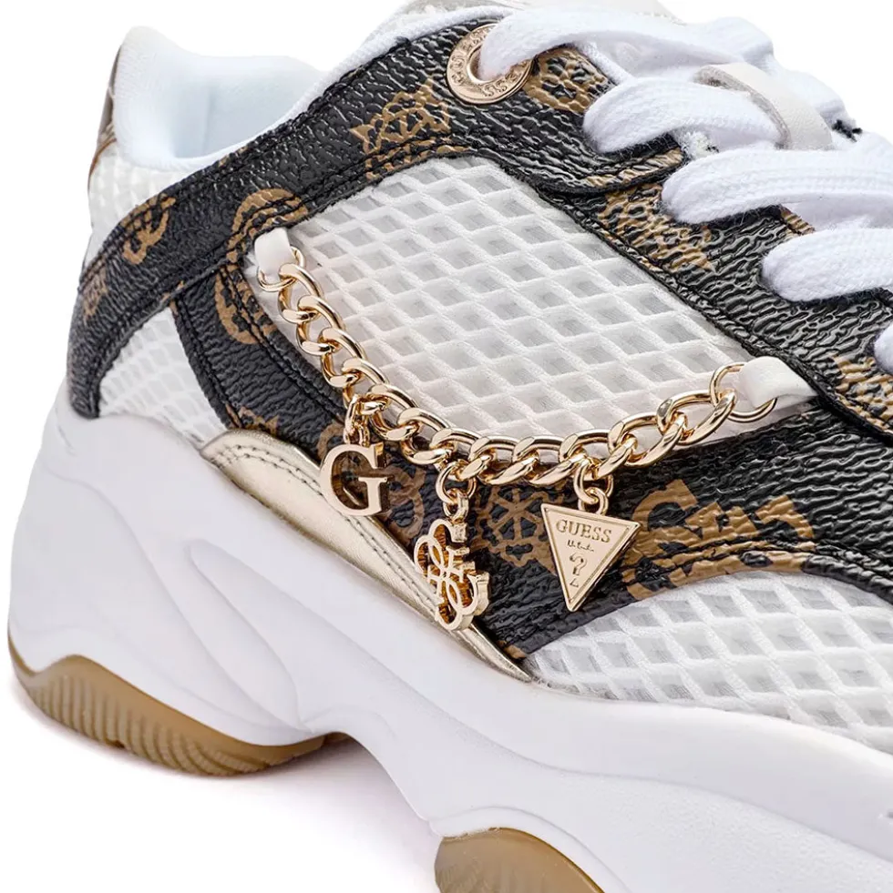 Sneakers Donna GUESS Colore White - Brown Linea Harpaa