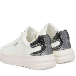Sneakers Donna GUESS in Pelle Colore White - Silver Linea Elbina10