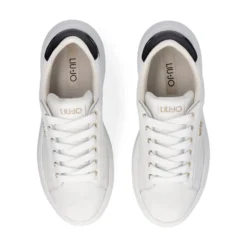 Sneakers Donna LIU JO Casper 01 in Pelle Bianca con Inserto Nero