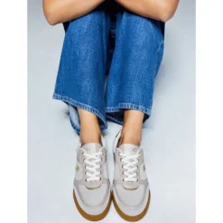 Sneakers Donna LIU JO Lewis 01 in Suede e Pelle Bianca