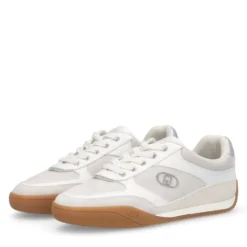 Sneakers Donna LIU JO Lewis 01 in Suede e Pelle Bianca
