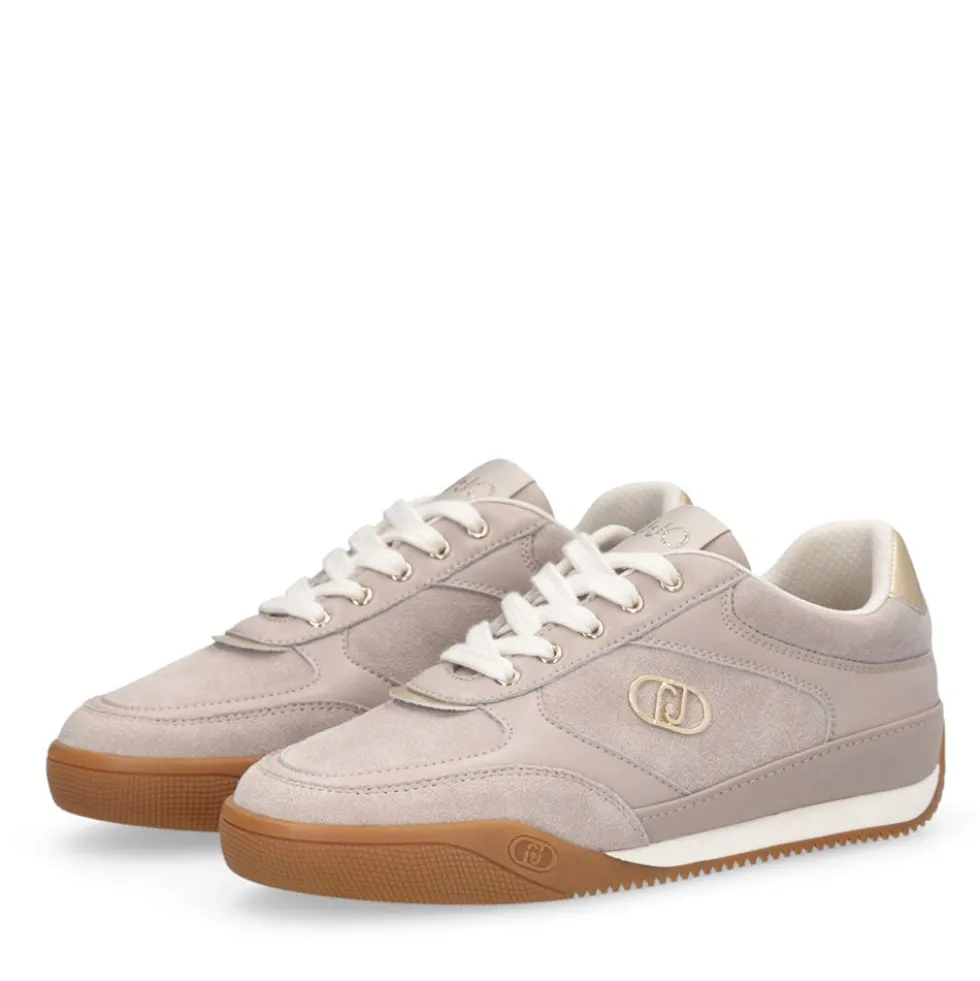 Sneakers Donna LIU JO Lewis 01 in Suede e Pelle Tortora