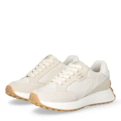 Sneakers Donna LIU JO Lolo 20 in Suede e Brighty Mesh Rope Milk