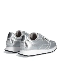 Sneakers Donna LIU JO Vibe 03 in Crackle Effetto Laminato Argento