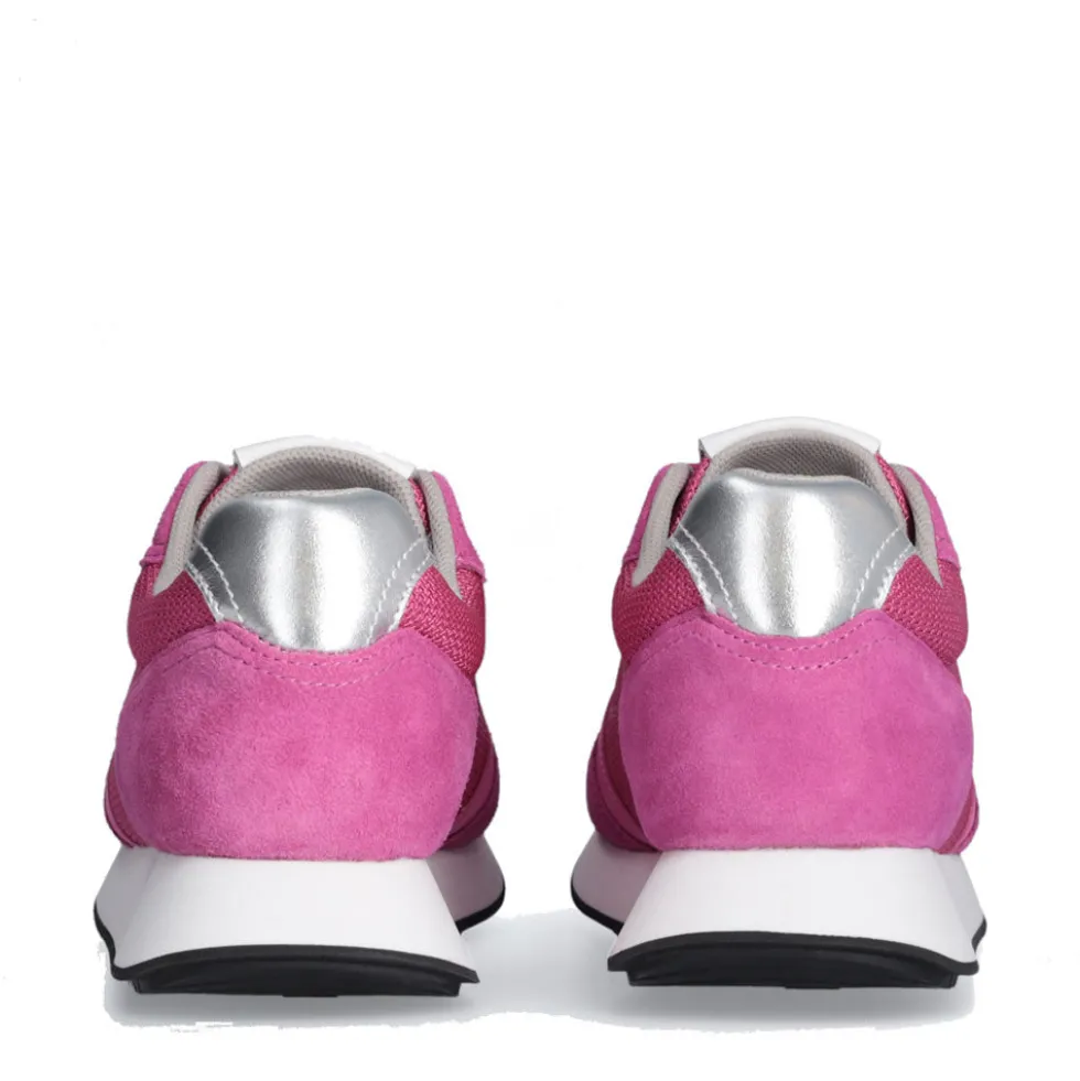 Sneakers Donna LIU JO Vibe 03 in Suede e Brighty Mesh Rosa
