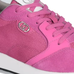 Sneakers Donna LIU JO Vibe 03 in Suede e Brighty Mesh Rosa