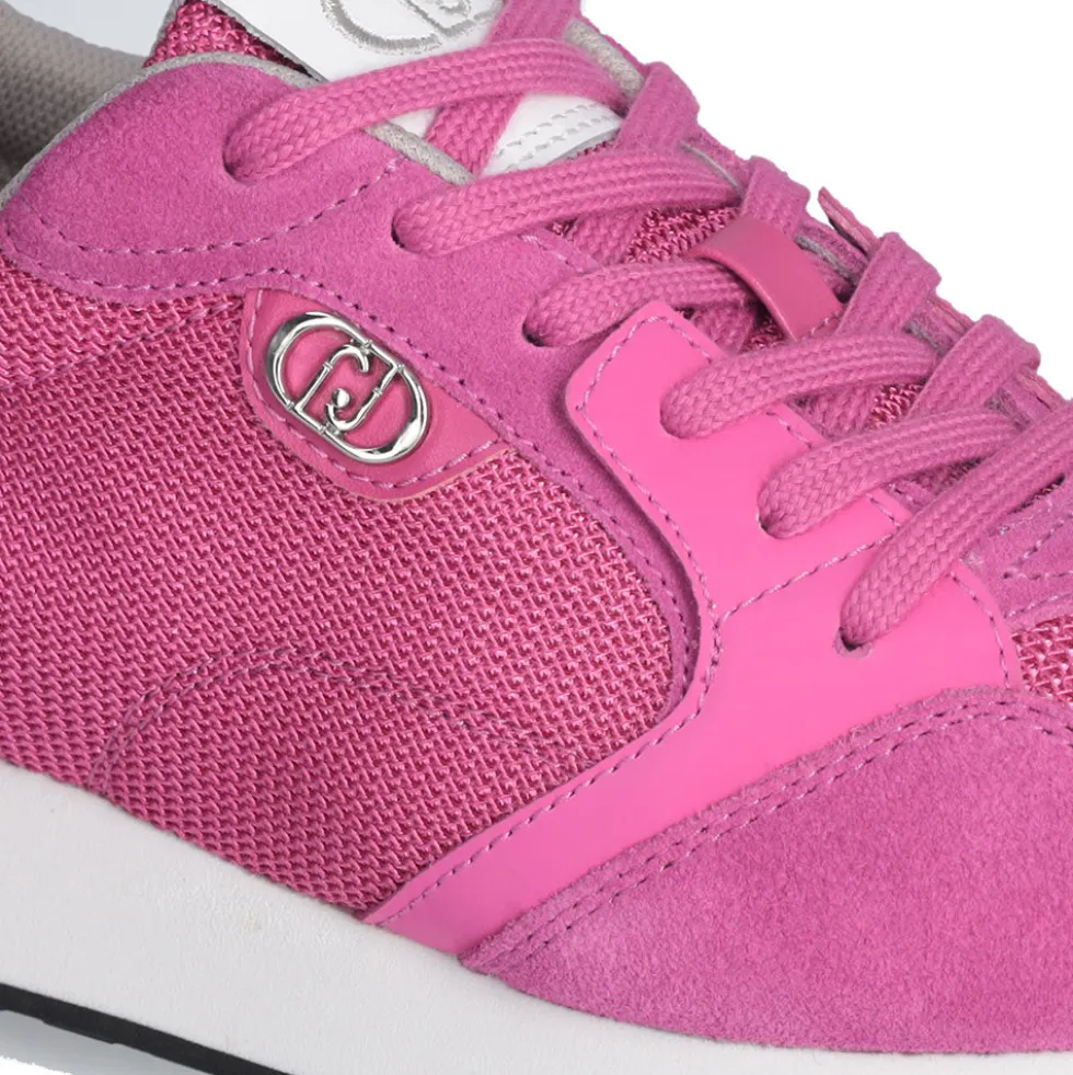 Sneakers Donna LIU JO Vibe 03 in Suede e Brighty Mesh Rosa