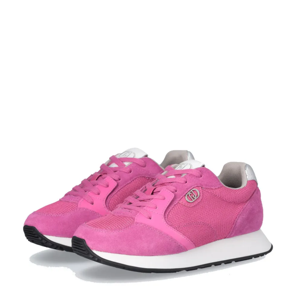Sneakers Donna LIU JO Vibe 03 in Suede e Brighty Mesh Rosa
