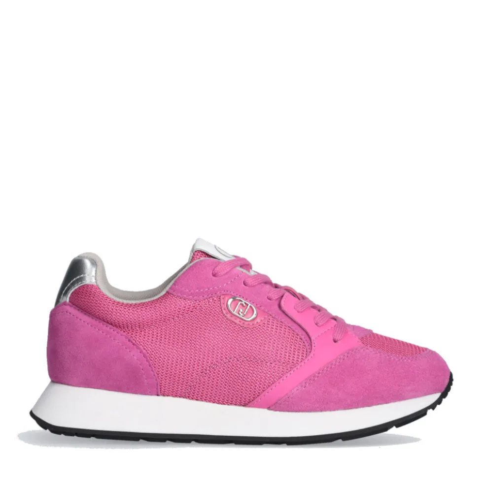 Sneakers Donna LIU JO Vibe 03 in Suede e Brighty Mesh Rosa