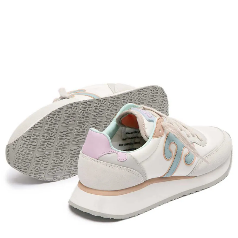 Sneakers Donna WUSHU RUYI Master 655 in Nylon e Suede Cloud Dancer Temple Gray e Fairview Early Hours