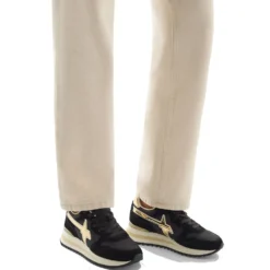 Sneakers Donna W6YZ Yak-W. in Tessuto Tecnico e Suede colore Black Platinum Bone