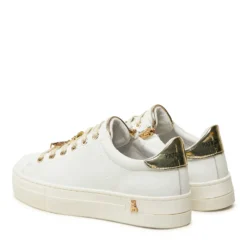 Sneakers PATRIZIA PEPE Girl linea Fly Sneakers in Pelle Bianca con Applicazioni Gioiello