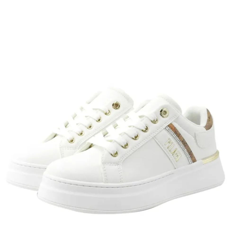 Sneakers Platform 1A Classe Alviero Martini Bianco e Geo Classic con Strass 2421