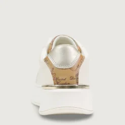 Sneakers Platform 1A Classe Alviero Martini Bianco Sporco con Inserto Geo Beige 2420