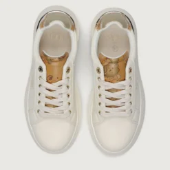 Sneakers Platform 1A Classe Alviero Martini Bianco Sporco con Inserto Geo Beige 2420