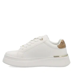 Sneakers Platform 1A Classe Alviero Martini Bianche con Inserto Geo Beige 2427