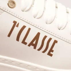 Sneakers Platform 1A Classe Alviero Martini linea Geo Mirage in Tessuto Gommato Bianco 1203