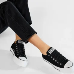 Sneakers Platform CONVERSE Chuck Taylor All Star in Canvas Nera