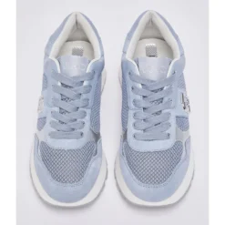 Sneakers Platform Donna LIU JO Amazing 43 Bis in Suede e Mesh Azzurro