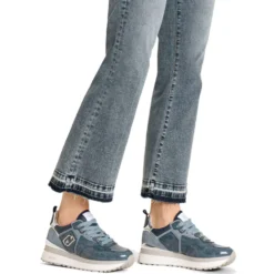 Sneakers Platform Donna LIU JO Maxi Wonder 01 in Suede e Denim
