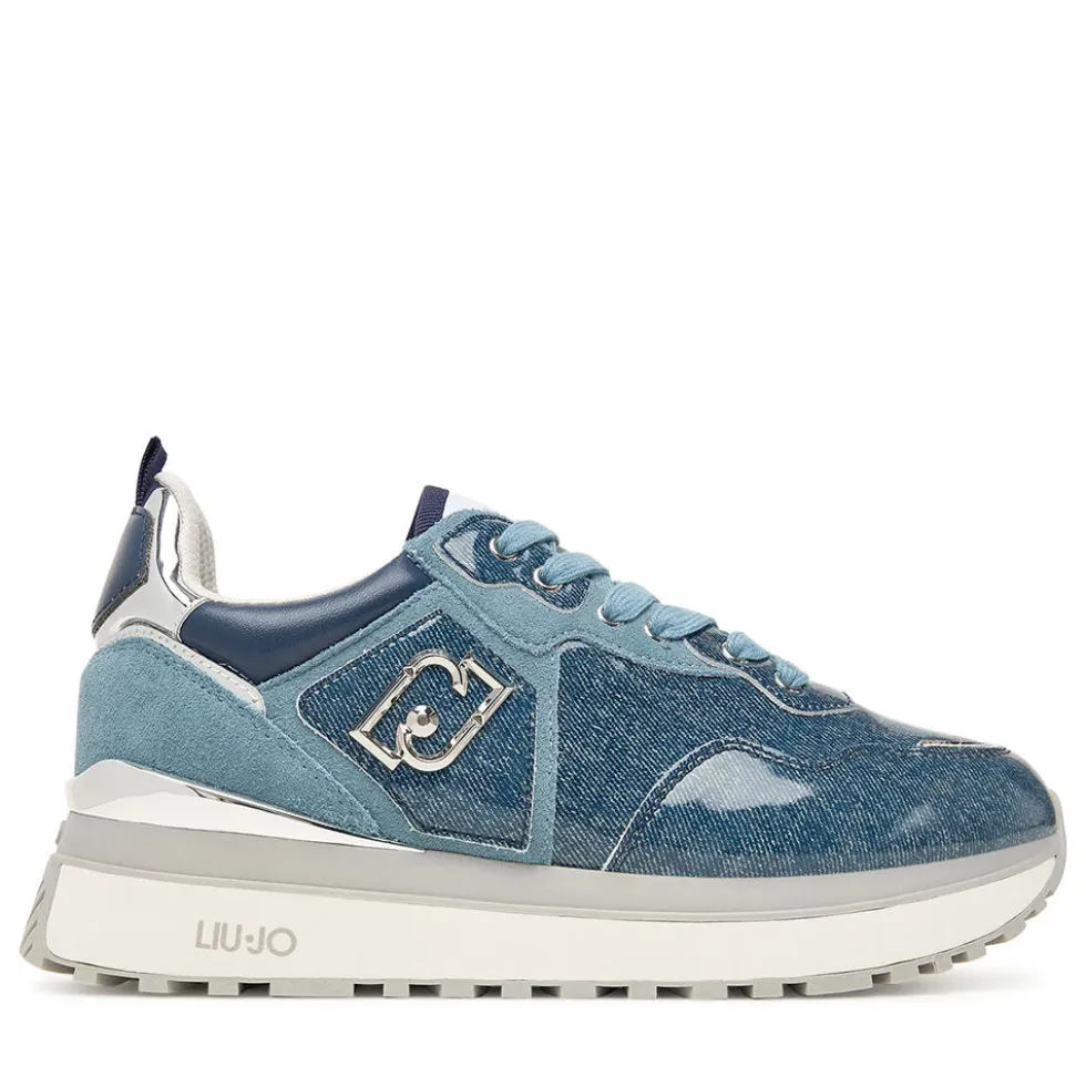 Sneakers Platform Donna LIU JO Maxi Wonder 01 in Suede e Denim