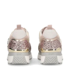 Sneakers Platform Donna LIU JO Maxi Wonder 01 Full Glitter Light Gold Copper