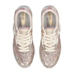Sneakers Platform Donna LIU JO Maxi Wonder 01 Full Glitter Light Gold Copper