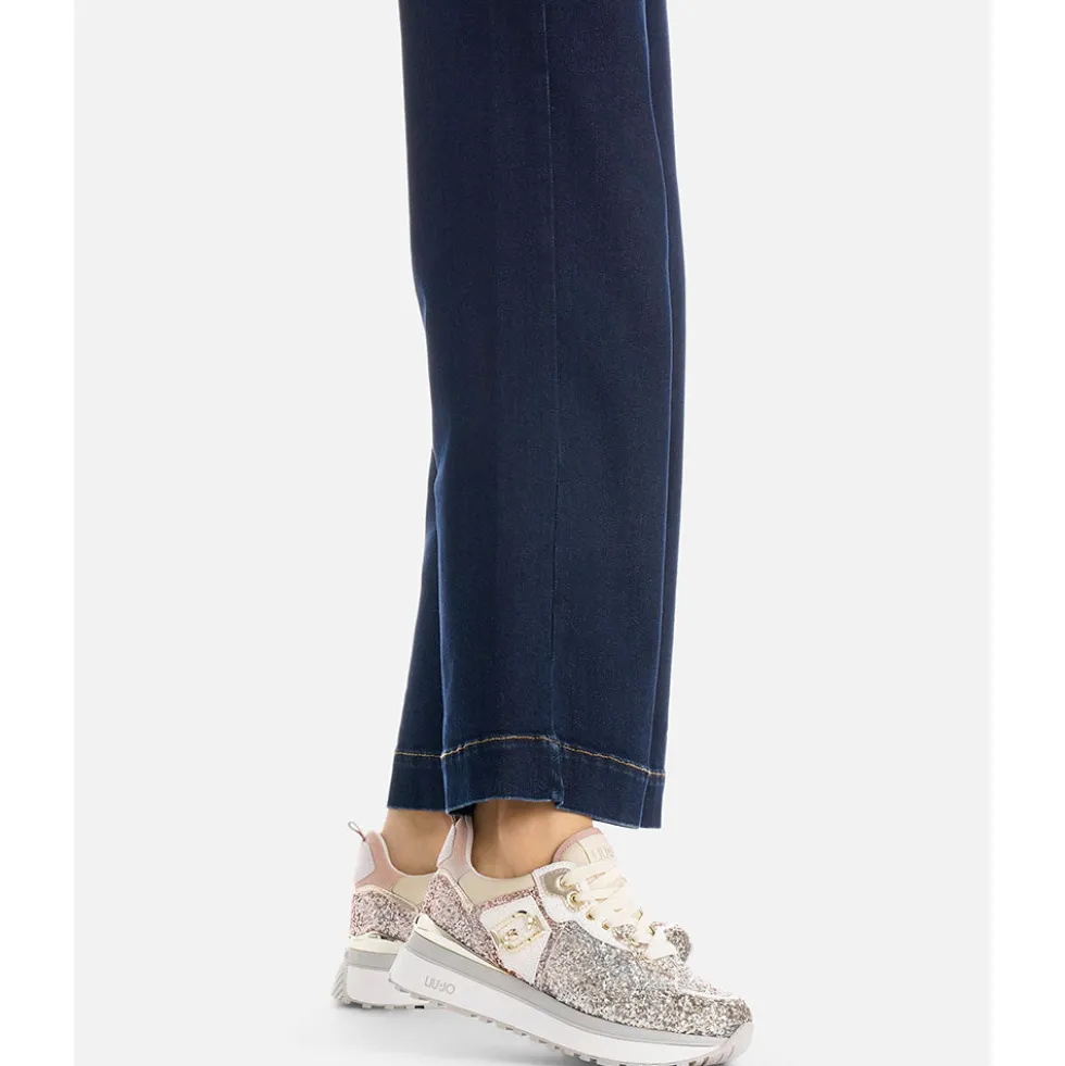 Sneakers Platform Donna LIU JO Maxi Wonder 01 Full Glitter Light Gold Copper