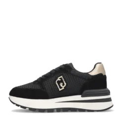 Sneakers Platform LIU JO Amazing 25 in Suede e Mesh Black Light Gold