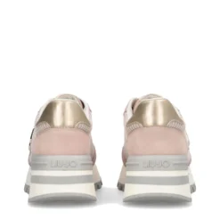 Sneakers Platform LIU JO Amazing 25 in Suede e Mesh Nude Light Gold